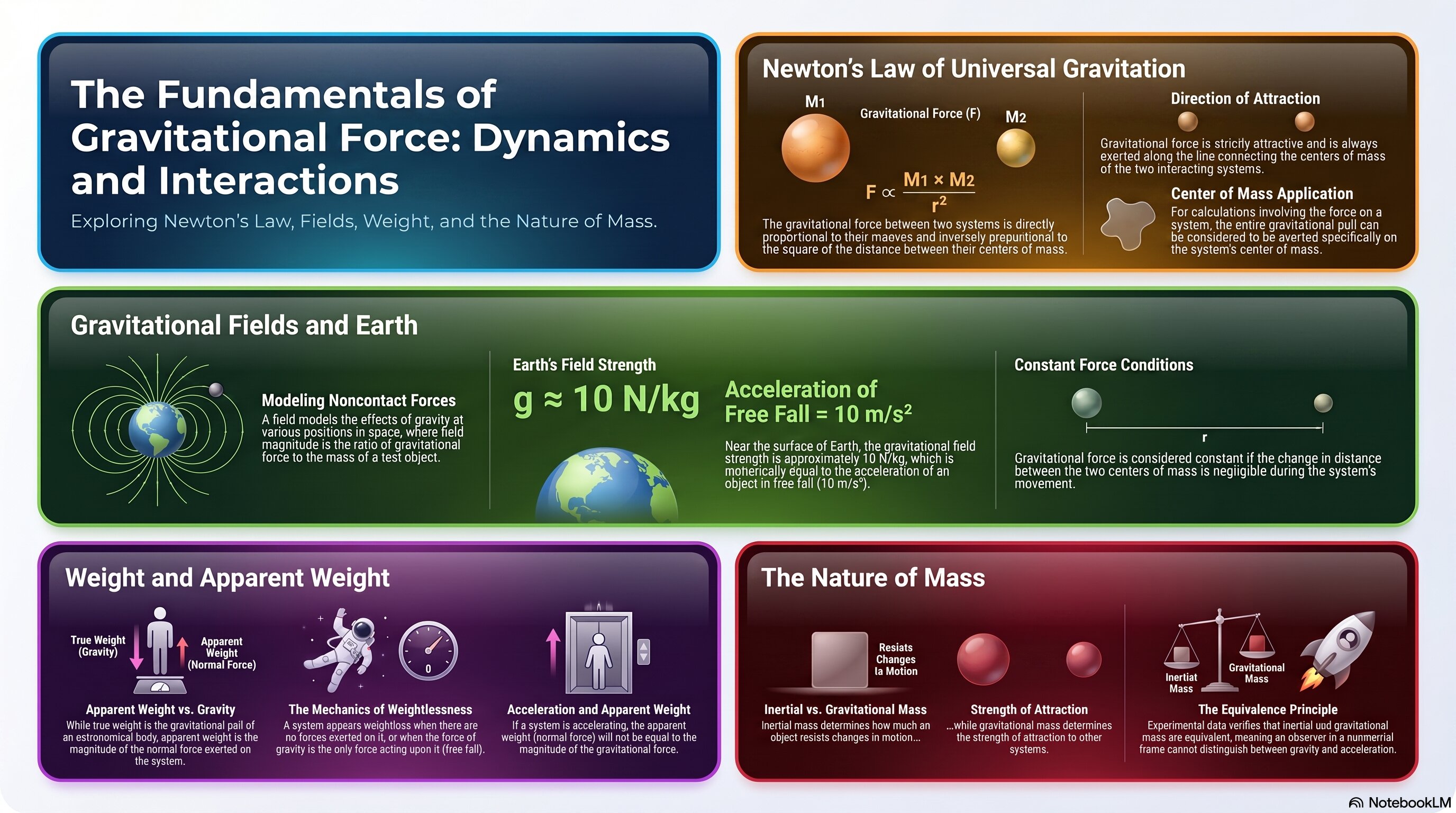 Gravitational Force infographic