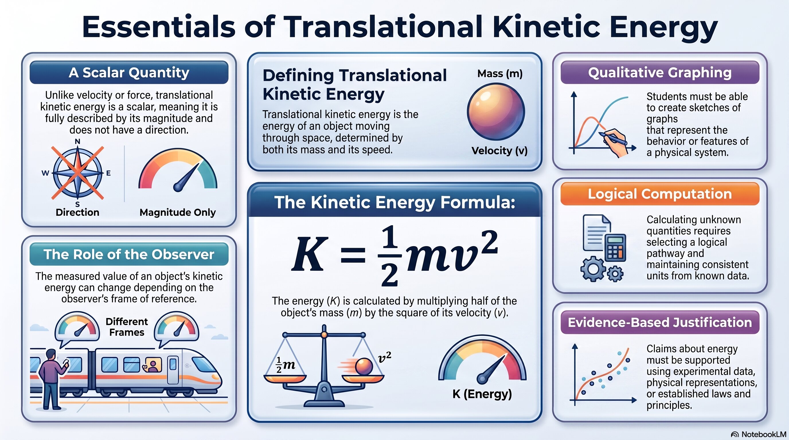 Essentials of Translational Kinetic Energy infographic