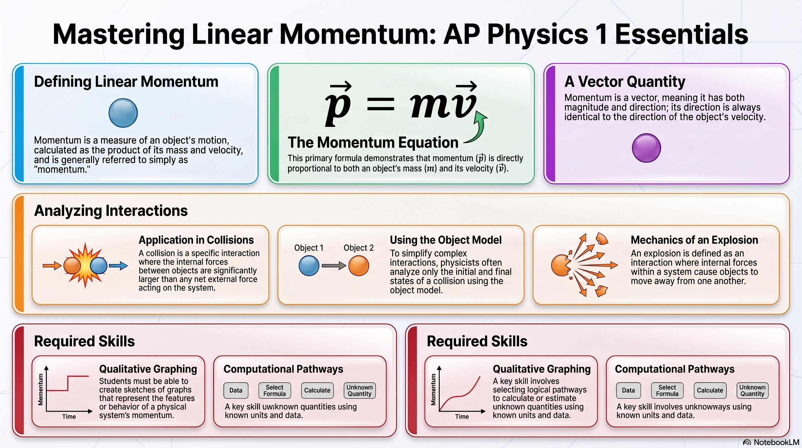 Mastering Linear Momentum infographic