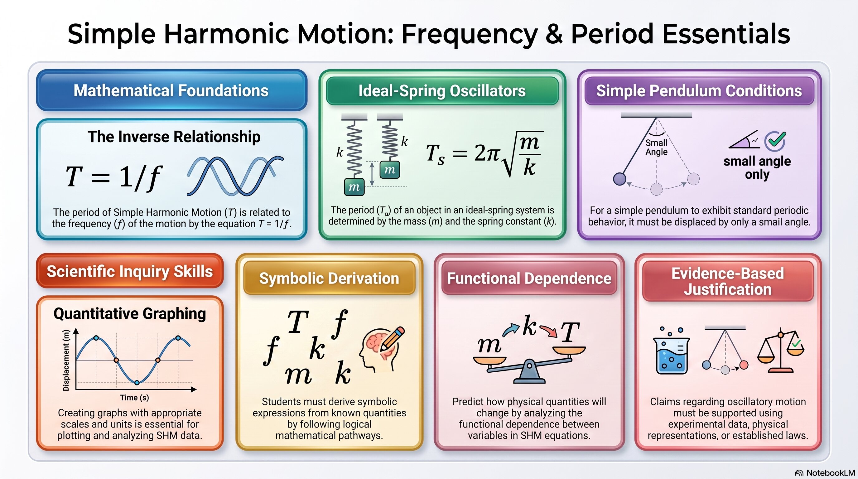 Simple Harmonic Motion Frequency and Period Essentials infographic